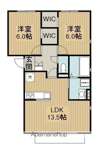 FOREST MAISON南草津(2LDK/1階)の間取り写真