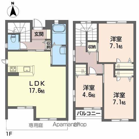サウス・ヴィエントA棟(3LDK/1階)の間取り写真