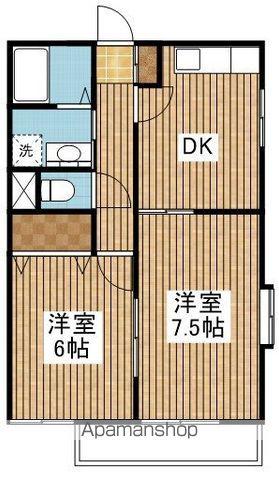オーベルジュ出来島(2DK/1階)の間取り写真