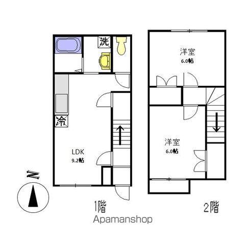 アンプルール ブワ HIRO(2DK/1階)の間取り写真