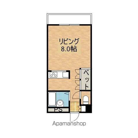 ラパン吉尾(ワンルーム/2階)の間取り写真