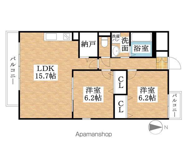 AGE DOR(2SLDK/2階)の間取り写真
