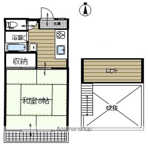 コートハウス梅ヶ丘(1K/1階)の間取り写真