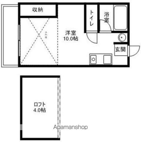 シティベール松元(ワンルーム/1階)の間取り写真