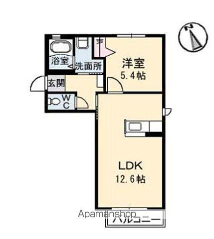 ベルソー(1LDK/1階)の間取り写真