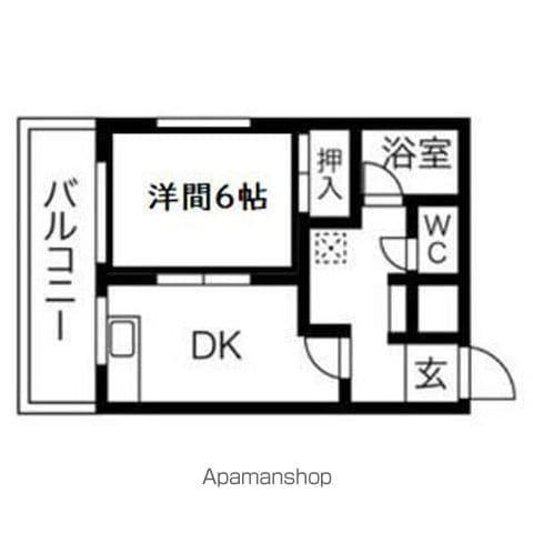 コーポひら野(1DK/5階)の間取り写真