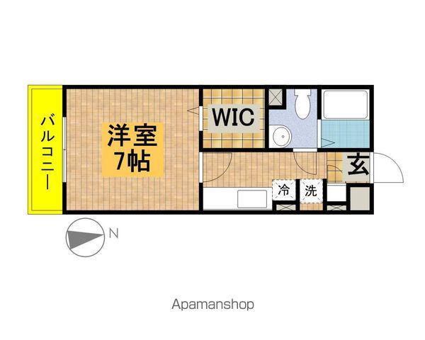 エヴァー(1K/1階)の間取り写真