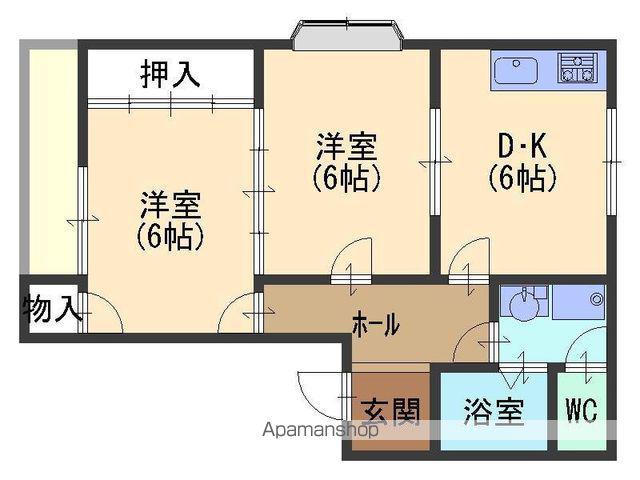 メゾン沢田B棟(2DK/2階)の間取り写真