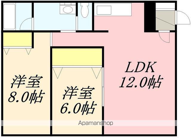 ゆとりコーポ(2LDK/3階)の間取り写真