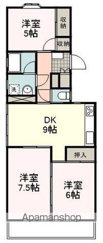 レジデンス小倉(3DK/4階)の間取り写真