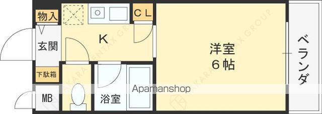 シティコートNAGATA(1K/1階)の間取り写真