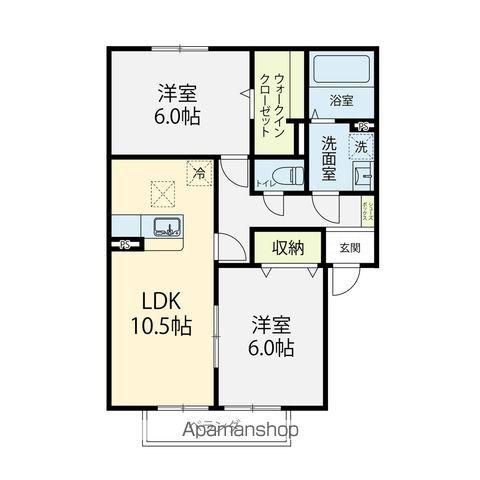 ステージ A(2LDK/2階)の間取り写真