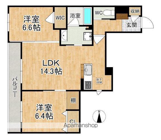 シャーメゾン やすらぎ(2LDK/1階)の間取り写真