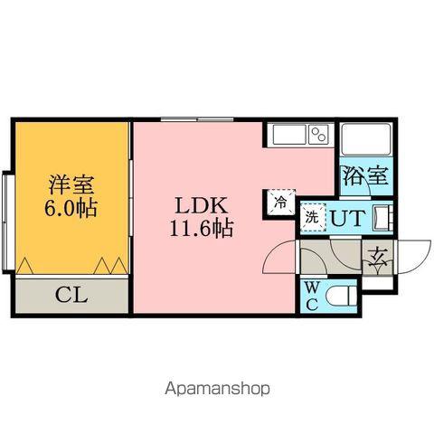 グローバルⅢ(1LDK/1階)の間取り写真
