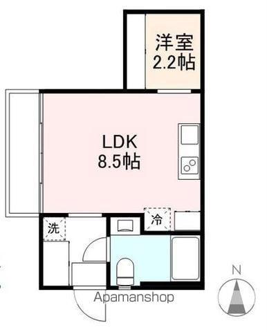 宮脇町ぐりんど(1LDK/2階)の間取り写真