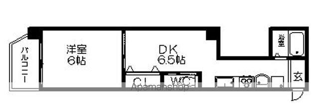 プレミオ覚王山(1DK/3階)の間取り写真