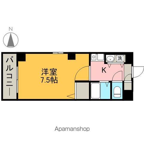 アヴァンセドミール(1K/6階)の間取り写真