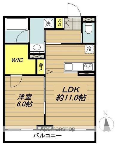 アズールコート(1LDK/3階)の間取り写真