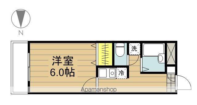 クレストヒル(1K/1階)の間取り写真