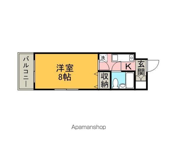 ライオンズマンション橦木(1K/8階)の間取り写真