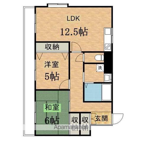 グランドイーストⅡ(2LDK/2階)の間取り写真