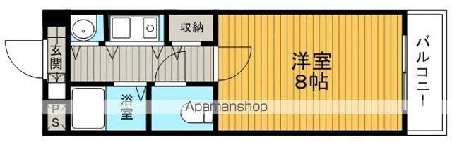 エレガンス森本(1K/1階)の間取り写真