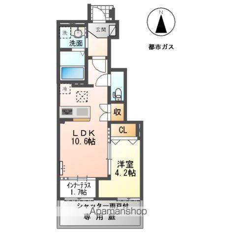 MSルミナス(1LDK/1階)の間取り写真