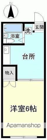 レジデンス山口A棟(1K/1階)の間取り写真