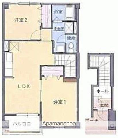 イースト SIDE(2LDK/2階)の間取り写真