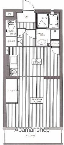 リッツ・東静岡(1DK/1階)の間取り写真