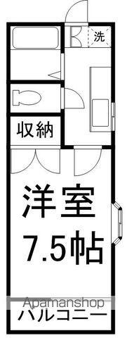 ヒルズ21(1K/1階)の間取り写真