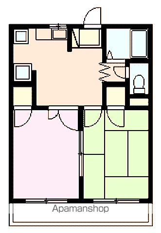 トータスメゾン(2DK/4階)の間取り写真