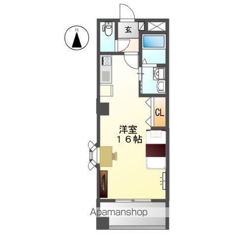 リバパレス鶴舞(ワンルーム/9階)の間取り写真