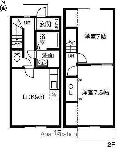 WISDOM Ⅲ(2DK)の間取り写真