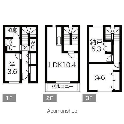 メニーズコート西宮の沢タウンD棟(2SLDK)の間取り写真