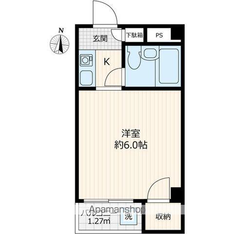 サンコート上目黒(ワンルーム/2階)の間取り写真