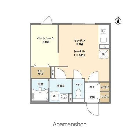 GVIVRE東別院(ワンルーム/2階)の間取り写真