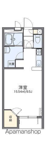 レオネクストラ フォンテーヌ(1K/1階)の間取り写真