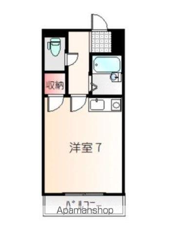 GROW AKANE(ワンルーム/4階)の間取り写真