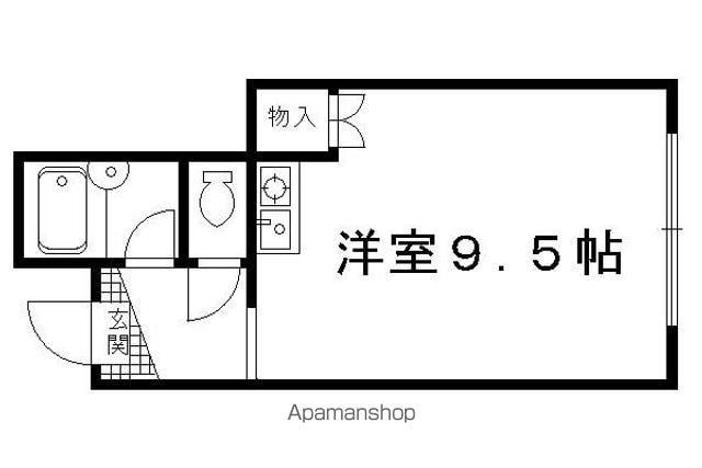 東山女子ハイツ(1K/2階)の間取り写真