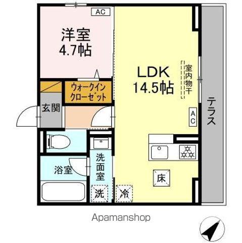 D-ROOM小久保(1LDK/1階)の間取り写真