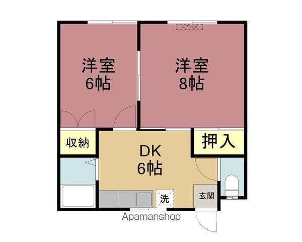 コーポ純(2DK/1階)の間取り写真