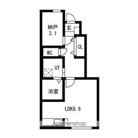 NJ HOUSE 花楯 (1K/1階)の間取り写真