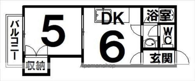 サンシャイン166(1DK/3階)の間取り写真