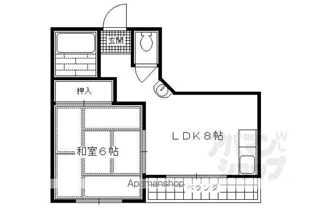 つづきマンション(1DK/3階)の間取り写真