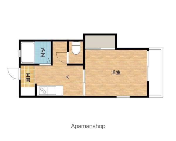 グリーンプラザ中町B(1K/2階)の間取り写真