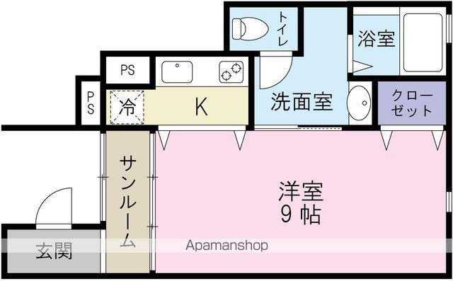 ゼフィール(1K/1階)の間取り写真