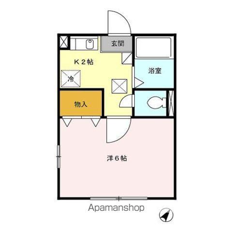 小石川ハイツ(1K/1階)の間取り写真