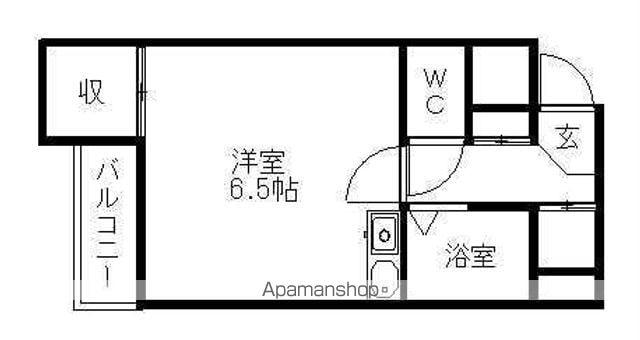 プロクシィスクエア徳川(ワンルーム/3階)の間取り写真