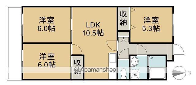 メリディアン(3LDK/3階)の間取り写真